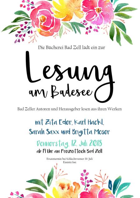 Einladung Lesung am Badesee