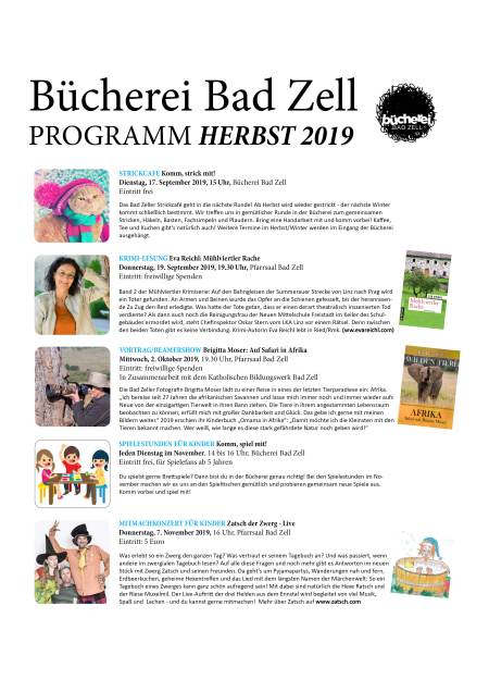 Bücherei Herbstprogramm 2019